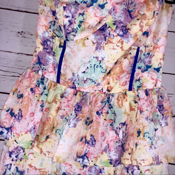 Sugarlips Floral Strapless Peplum Dress - XS - Picture 2 of 5